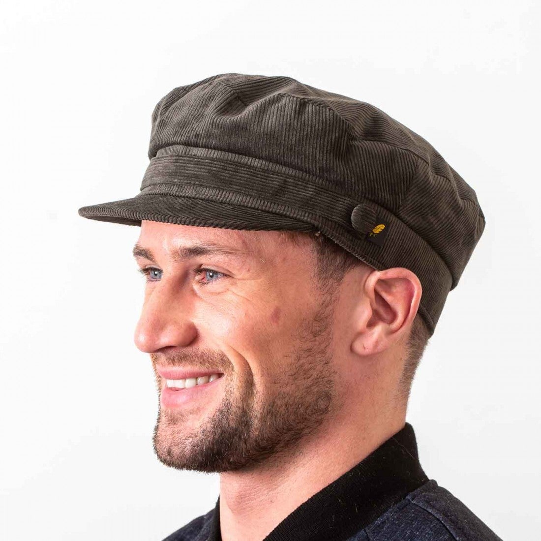 Hatman of Ireland Fisherman / Skipper Cap Corduroy Groen