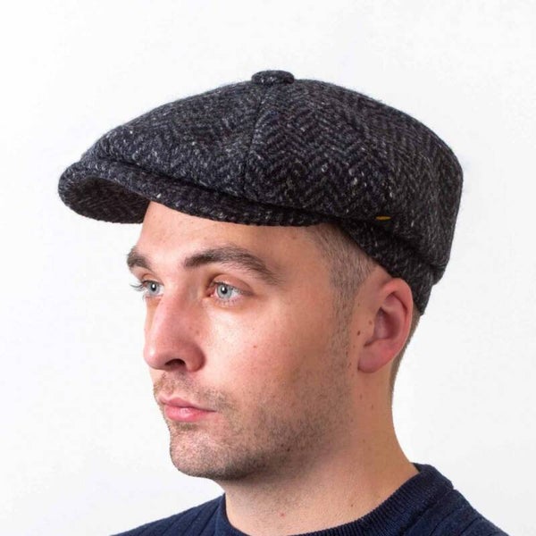 The Scholar 100% Kerry Woolen Mills Tweed Charcoal |  Hatman of Ireland