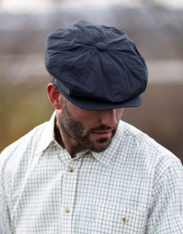 Walker and Hawkes Danesford Wax Cap Navy – 8-Panel Baker Boy Pet