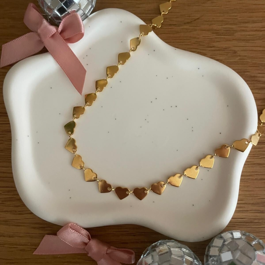 Heart Chain Ketting  - goud