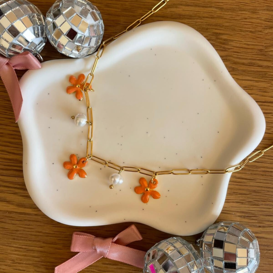 Royal Flower Bedelketting - goud