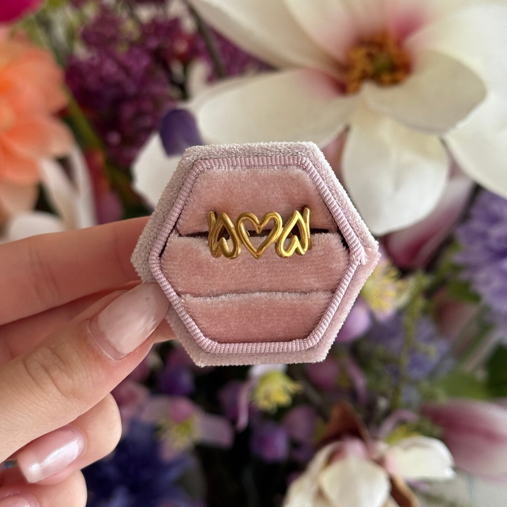 Heart Chain Ring - goud