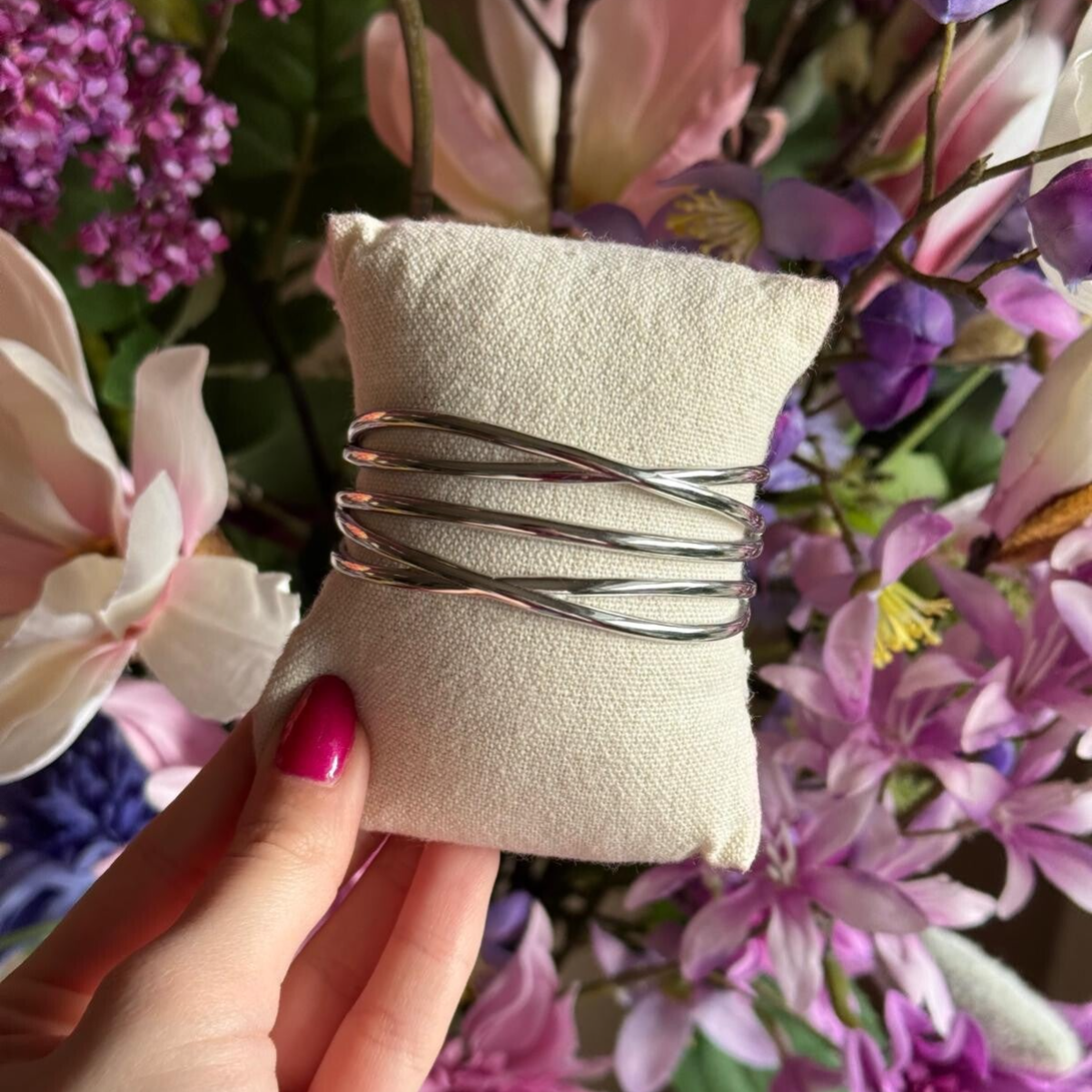Crossover Bangle - zilver