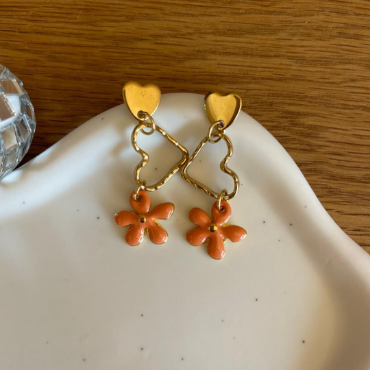 Royal Flower Oorbel - goud