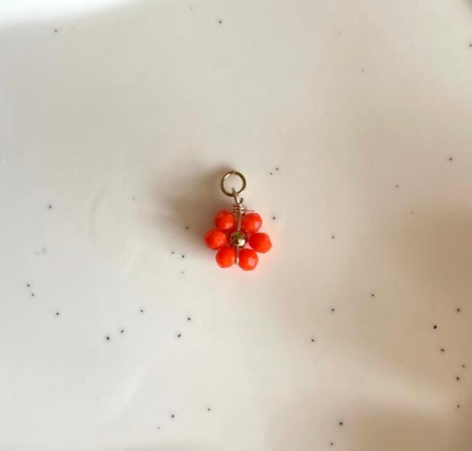 Oranje Bloem bedel - goud