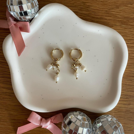 Pearl Drop Oorbel - goud