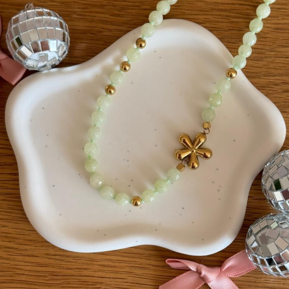 Bloom Mint Kralenketting - goud