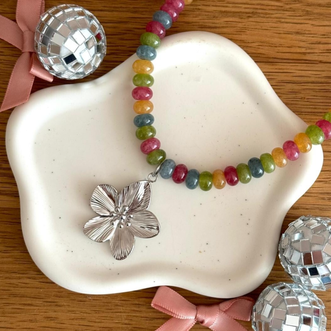 Candy Kralenketting - zilver