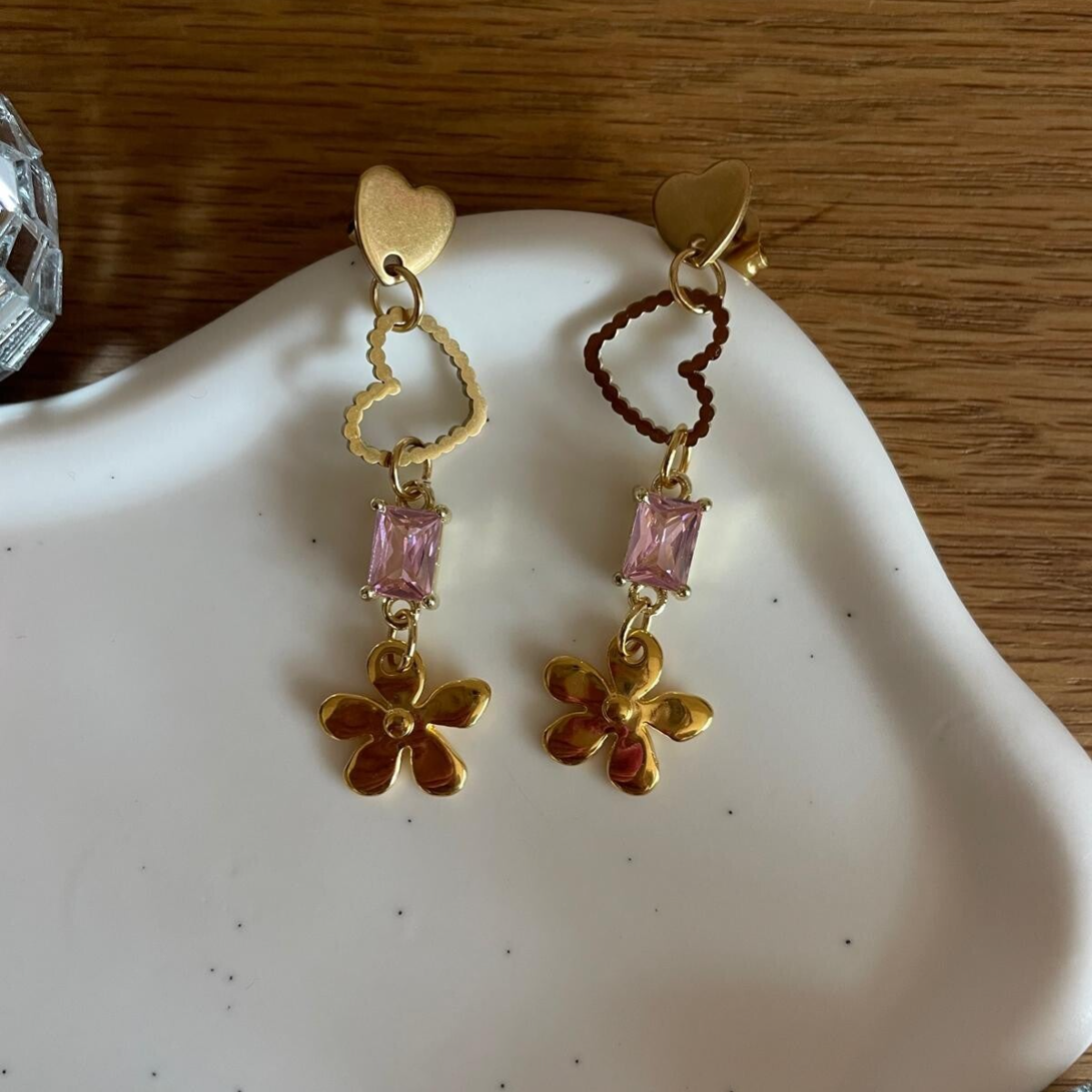 Blooming Heart Oorbel - goud