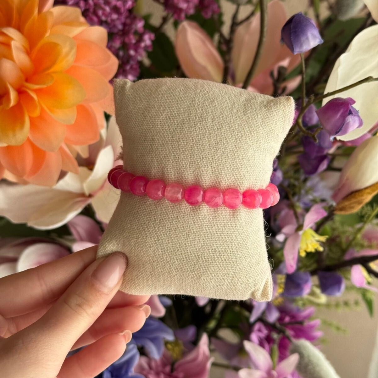Roze Kralenarmband