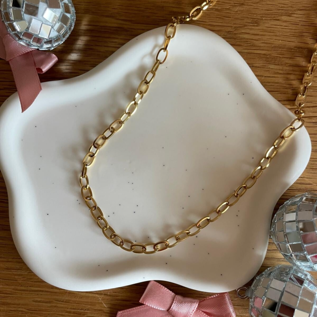 Ronde Schakelketting DIY - goud