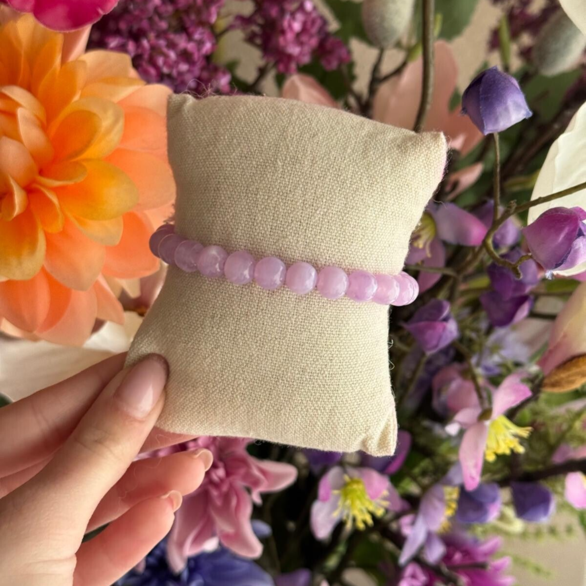 Lila Kralenarmband