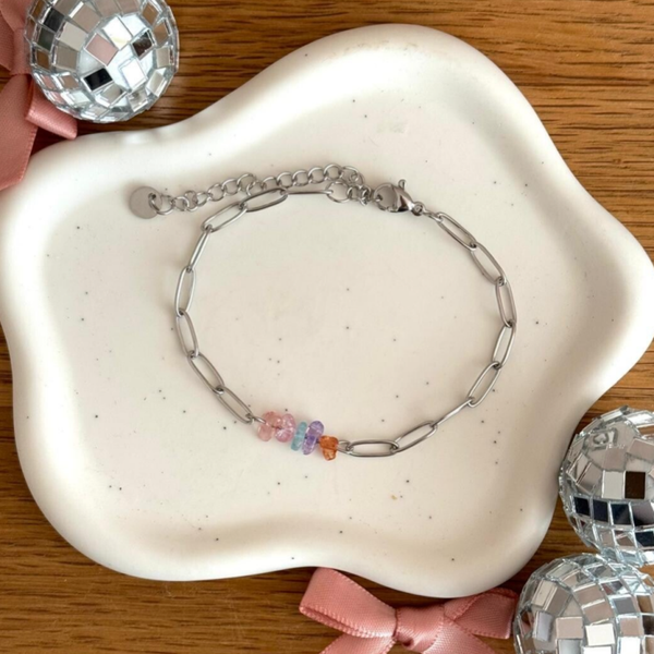 Tiny Rainbow Armband - zilver