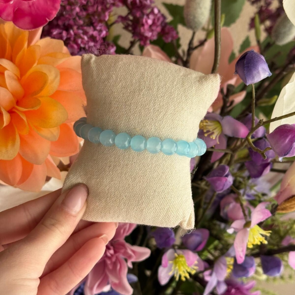 Blauwe Kralenarmband