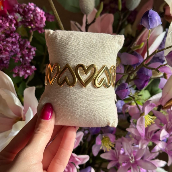 Heart Bangle - goud