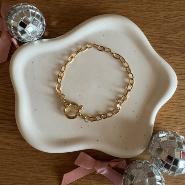 Ronde Schakelarmband met Boeislot DIY - goud