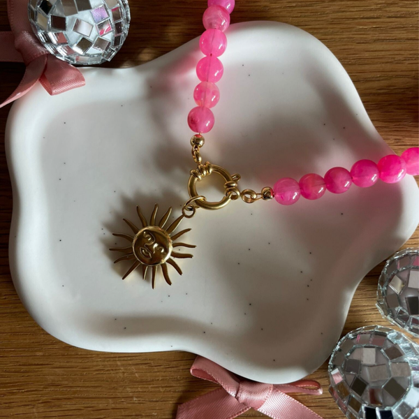 Pink Sun Kralenketting - goud