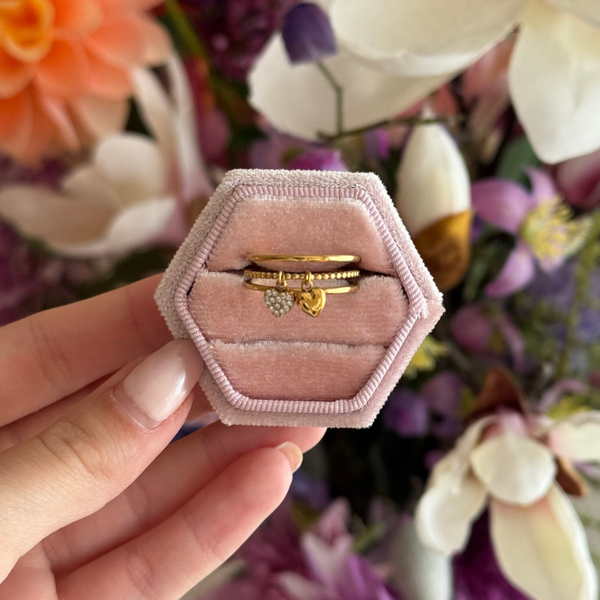 Heart Charm Ring - goud