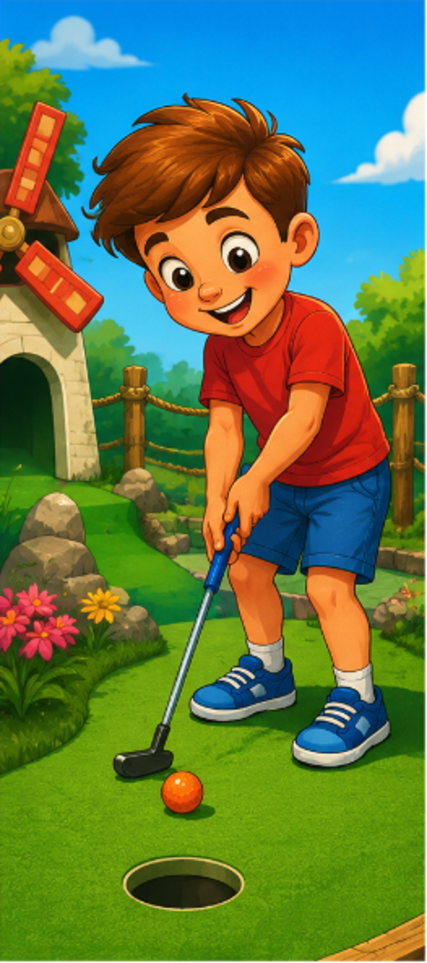 Child 18 hole mini golf