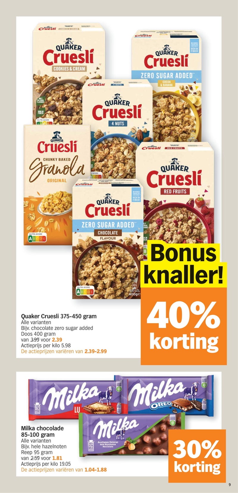 Quaker Cruesli - 40% korting