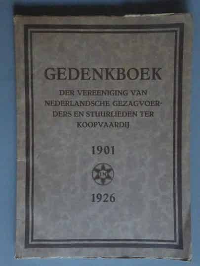 EON - Gedenkboek der Vereeniging van Nederlandsche gezagsvoerders en stuurlieden ter Koopvaardij 1901-1926