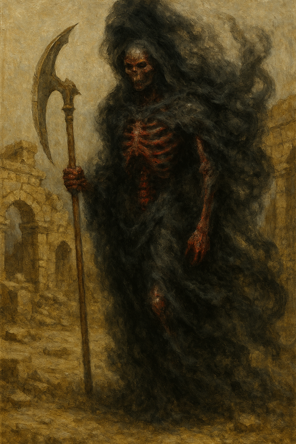 Shadolok, cast of Book 2. Aetherian (homebrew race) barbarian. He's a mysterious figure.