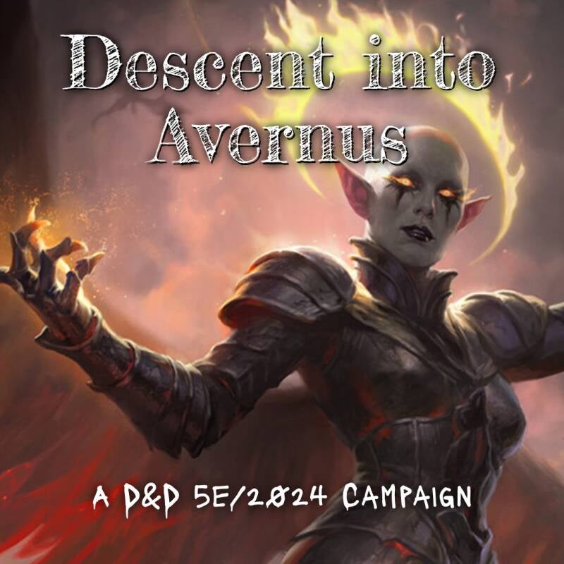 Descent into Avernus D&D 5e/2024 Campaign Poster
