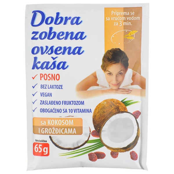 Haferflocken mit Kokosnuss und Rosinen 65 g