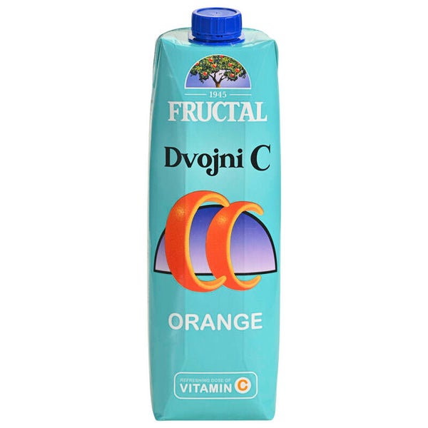Fructal Dvojni C Orangengetränk ohne Kohlensäure 1 l