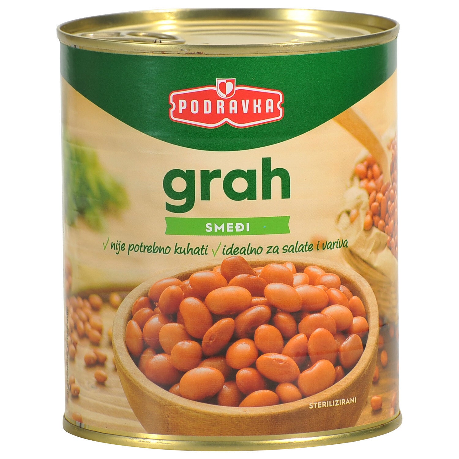Podravka Braune Bohnen 800 g - Grah Smeđi