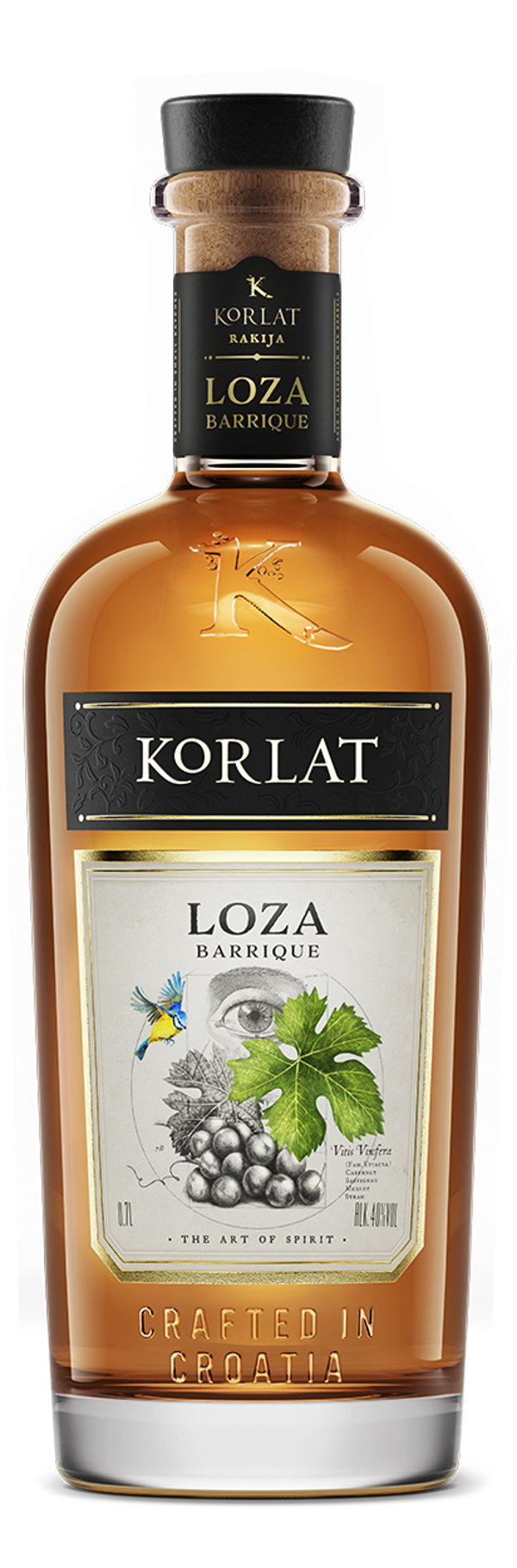 Korlat Loza Barrique - Badel Traubenbrand 40% vol (0,7 l)