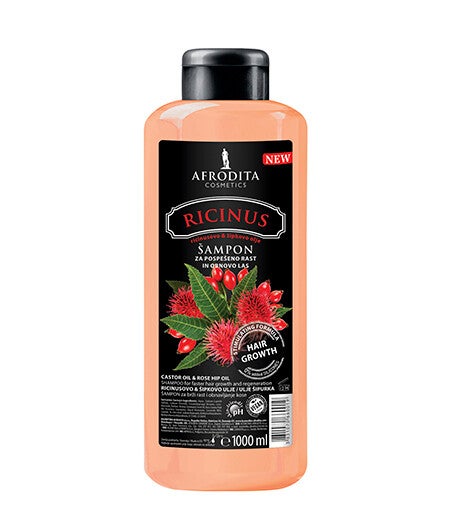 Afrodita RICINUS Shampoo für schnelleres Haarwachstum und Regeneration 1000ml - Ricinus & Sipak