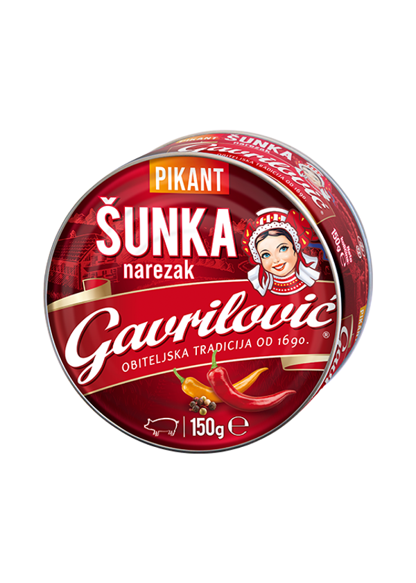 Gavrilovic Schinken Aufschnitt pikant - sunka narezak pikant  150g