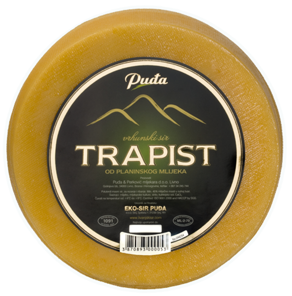 Puda Trapist sir Käse - ein ganzer Laib cca. 2,8 kg