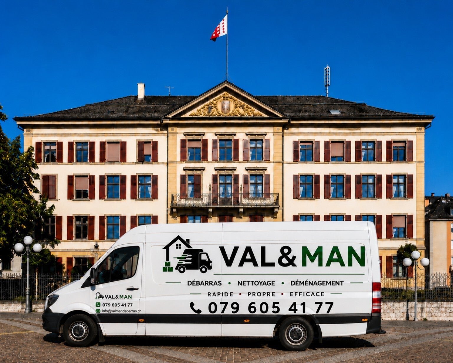 Véhicule officiel VAL&MAN pour les déménagements