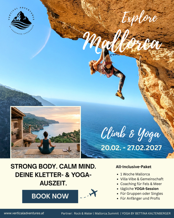 20.02. - 27.02.2027 - Mallorca Vertical: CLIMB & YOGA WEEK