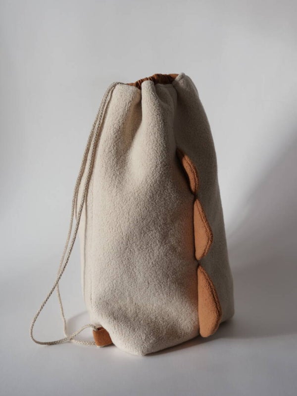 Dinosaur Drawstring Backpack Cotton Fleece