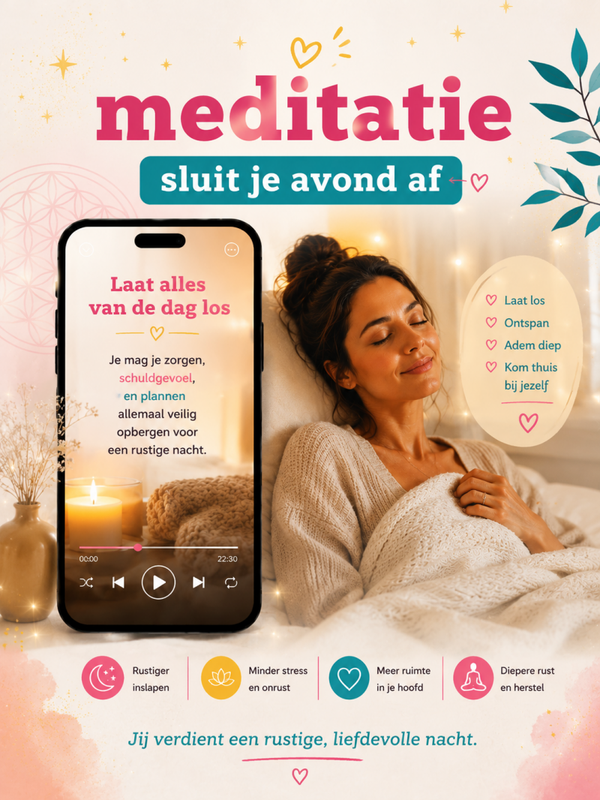 Meditatie sluit je avond af