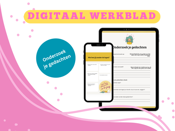 Onderzoek je gedachten ( digitaal werkblad)