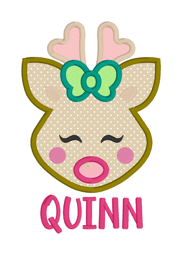 Applique Design-Deer with bow
