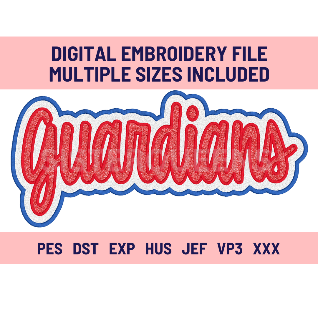 GUARDIANS-Digital Embroidery Applique file-Double Stacked for use with HTV