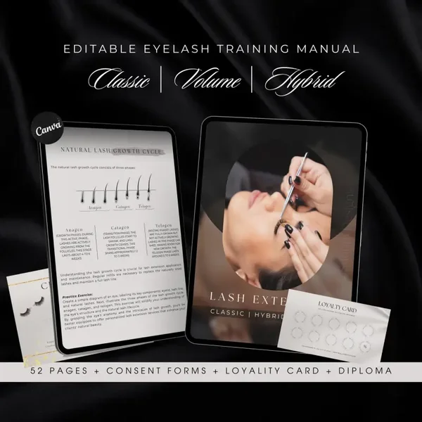 cahier d'entrainement extensions de cils