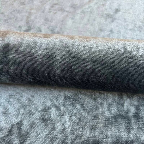 Chenille velours blauw
