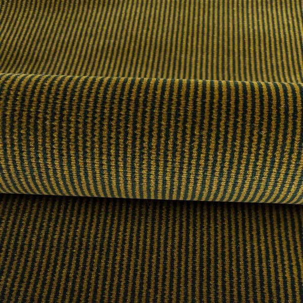 Velvet groen geel gestreept