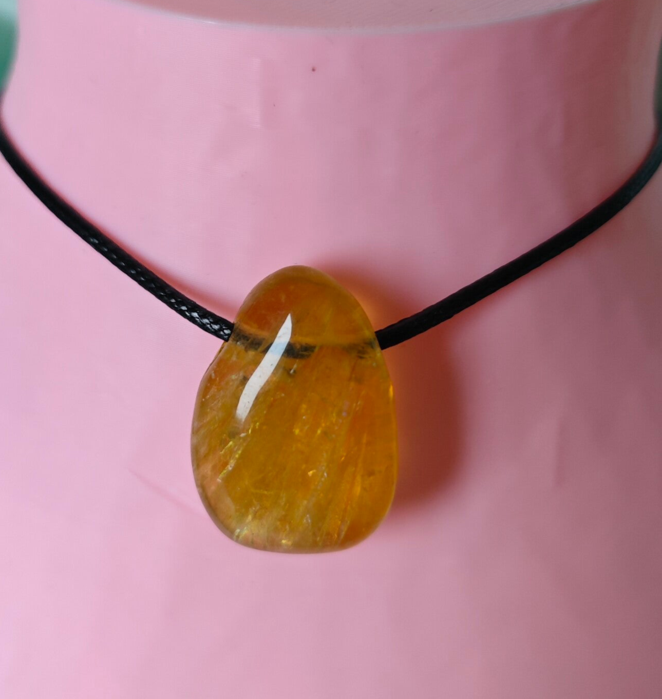 Gelber Fluorit Halskette