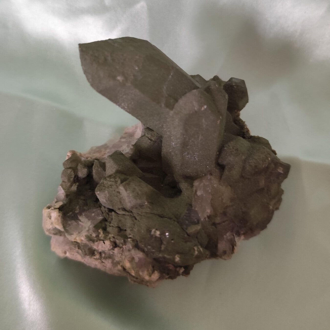 Chlorit Quarz Cluster