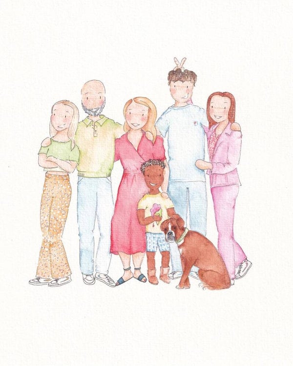 Portret (max. A4) met witte achtergrond incl. lijst