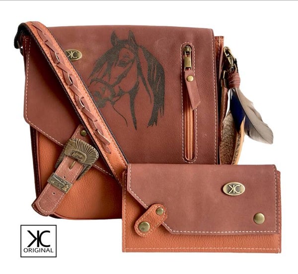 Schoudertas/Crossbody JeroniMore met paardenhoofd afbeelding