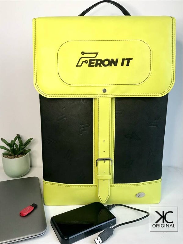 Laptoptas rugzak leer