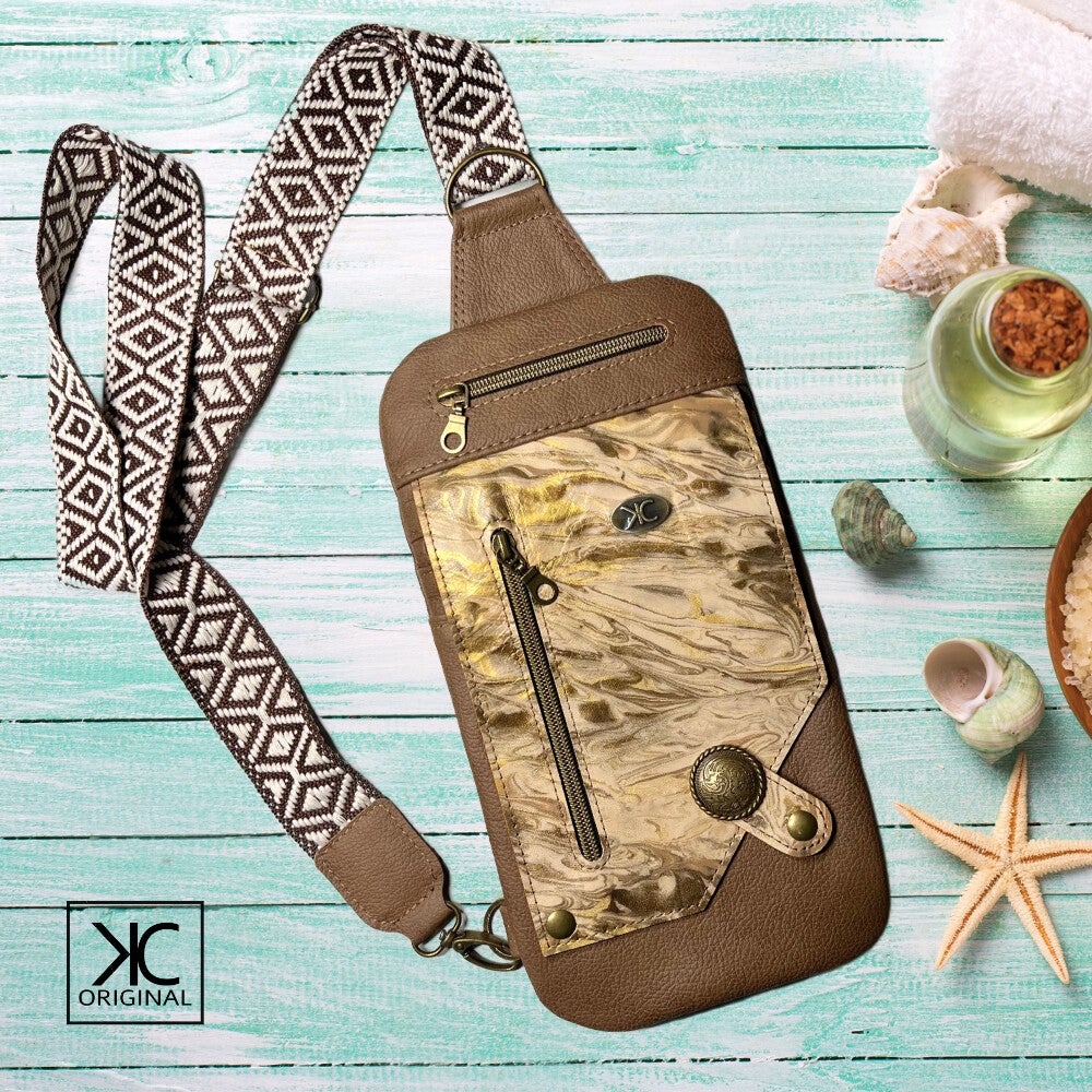 Sling tas JeroniJourney bruin leer